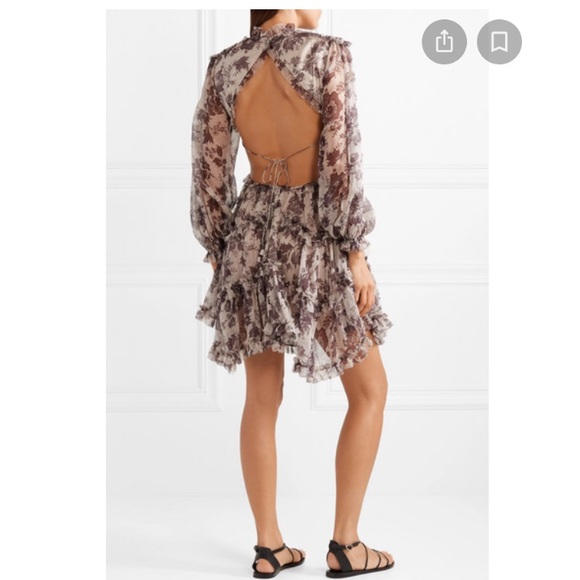 zimmermann open back dress